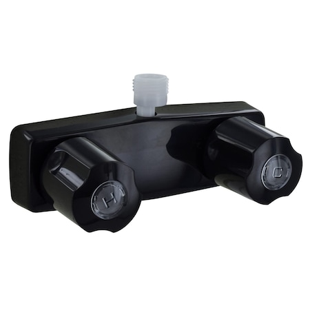 Valterra SHOWER VALVE W/ VAC BRKR, 4IN, 2 KNOB, PLASTIC, BLACK PF213741